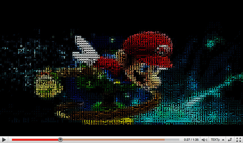 Illustration for article titled Let's Watch Game Trailers in ASCII Art